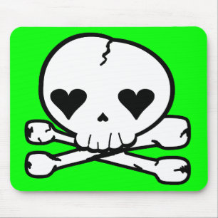 Mousepad Crânio Estranho Estilo Kawaii Gótico