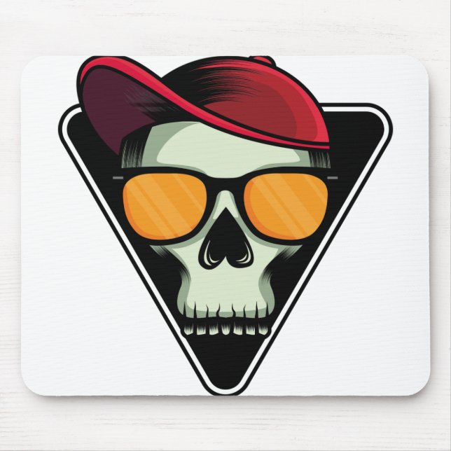 Mousepad Crânio feliz de halloween (Frente)