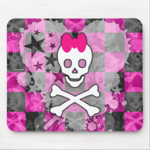 Mousepad Crânio feminino & Crossbones