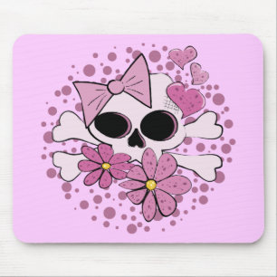 Mousepad Crânio feminino do punk