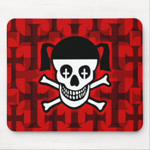 Mousepad Crânio gótico & cruzes