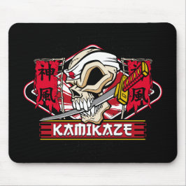 Mousepad Crânio Kamikaze com espada japonesa