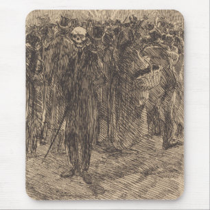 Mousepad Crânio na multidão (por Albert Besnard)