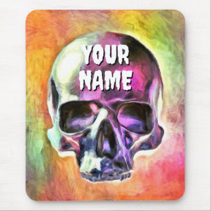Mousepad Crânio pintado. Personalizado