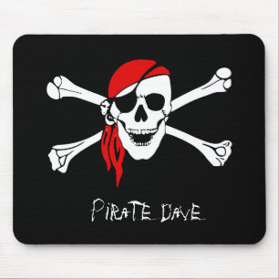 Mousepad Crânio Pirata Personalizado e Pasta Móvel Crossbon
