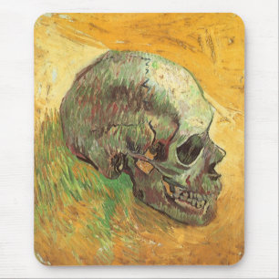 Mousepad Crânio por Vincent van Gogh, impressionismo do