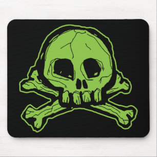 Mousepad Crânio verde de Scribbly