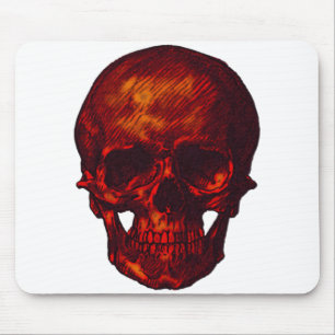 Mousepad Crânio Vermelho