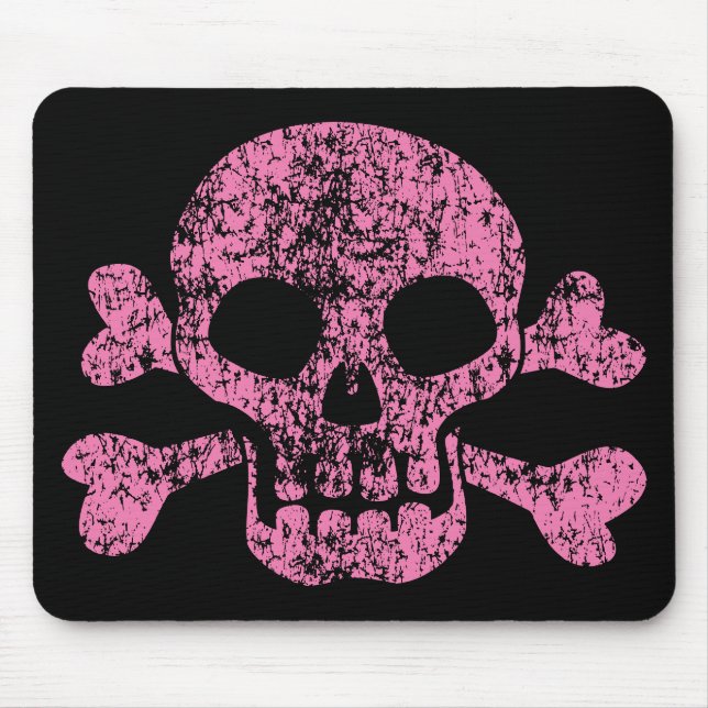 Mousepad Crânio vestido e Crossbones (Frente)