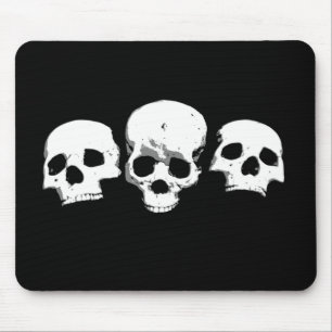 Mousepad Crânios assustadores assustadores o Dia das Bruxa