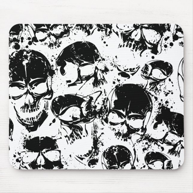 Mousepad crânios de moagem impressão (Frente)