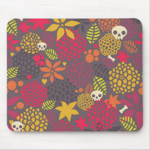 Mousepad Crânios e flores