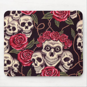 Mousepad Crânios & rosas