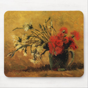 Mousepad Cravos Vermelhos e Brancos por Vincent van Gogh