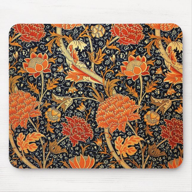 Mousepad Cray, famous pattern by William Morris (Frente)