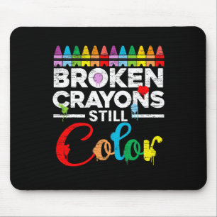 Mousepad Crayons Ainda Colorido Suporte à Consciência da Sa