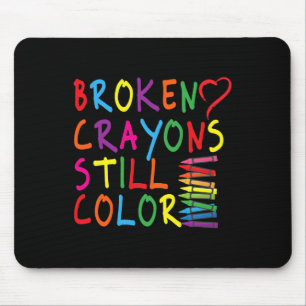 Mousepad Crayons Partidos Ainda Coloridos - Alerta para a S
