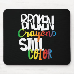 Mousepad Crayons Partidos Ainda Cores Sensibilização Para A