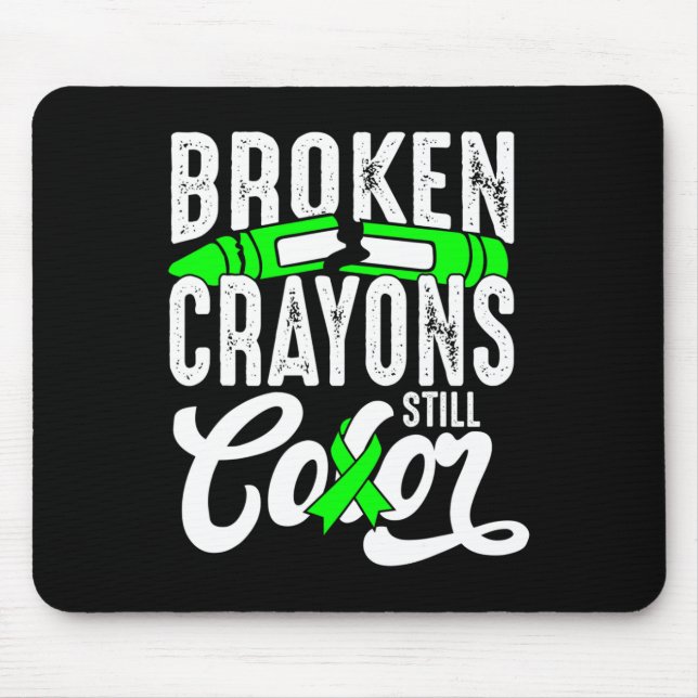 Mousepad Crayons Partidos Ainda Cores Sensibilização Para A (Frente)