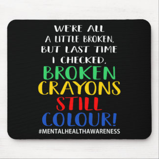 Mousepad Crayons Partidos Ainda Cores Sensibilização Para A