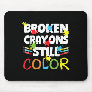 Mousepad Crayons Partidos Ainda Cores Sensibilização Para A