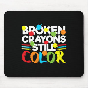 Mousepad Crayons Partidos Ainda Cores Sensibilização Para A