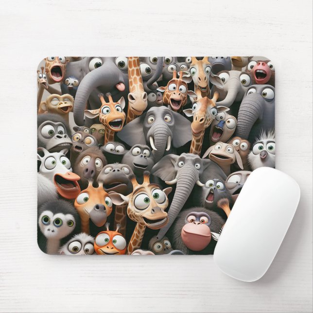 Mousepad Crazy Wildlife Group (Com mouse)