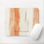 Mousepad Cream Peach Orange Stripes<br><div class="desc">Cream Peach Orange Stripes</div>