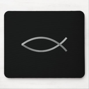 Mousepad Credo Com Estilo Peixe Jesus Símbolo Cristão
