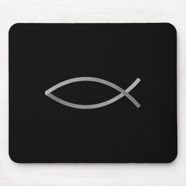 Mousepad Credo Com Estilo Peixe Jesus Símbolo Cristão (Frente)