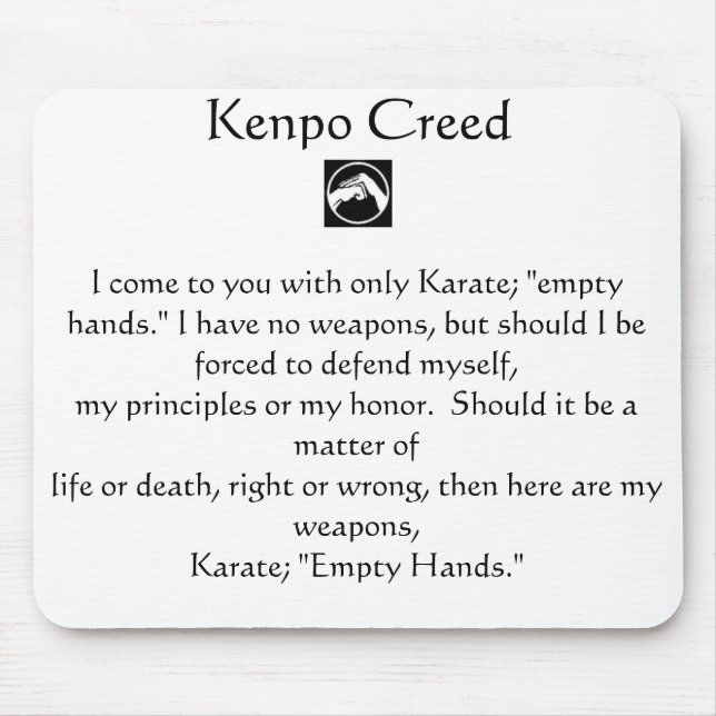 Mousepad Credo de Kenpo (Frente)