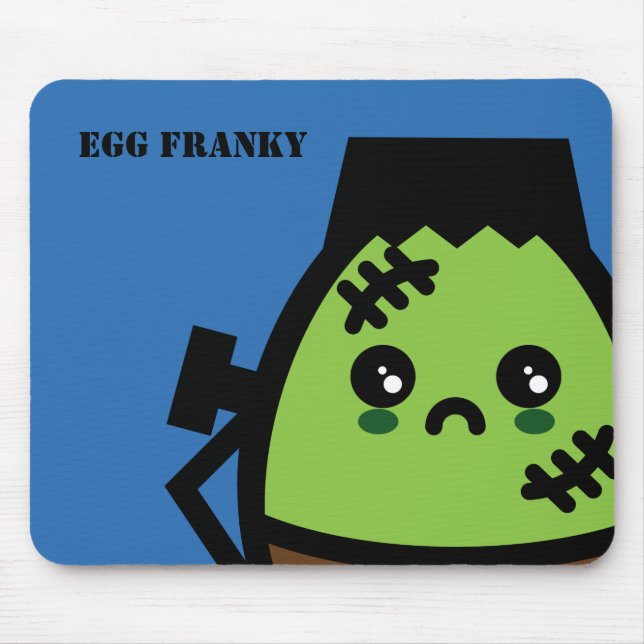 Mousepad Creepy Egg Frankenstein Halloween | Adicionar o se (Frente)