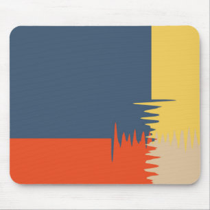 Mousepad Creme Amarelo Vermelho Azul