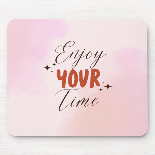 Mousepad Creme Red Pink Creative Watercolor Aproveite seu t (Frente)
