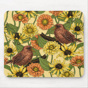 Mousepad Crenças e flores em amarelo pálido