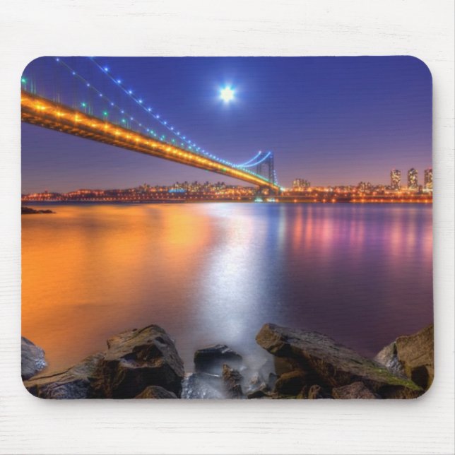 Mousepad Crepúsculo, George Washington BridgePalisades, NJ. (Frente)
