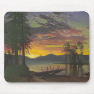 Mousepad Crepúsculo, Lake Tahoe, c.1870s (óleo em canvas)