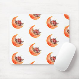 Mousepad Crescent Moon Mushroom Cottagecore Fungi Mycologia