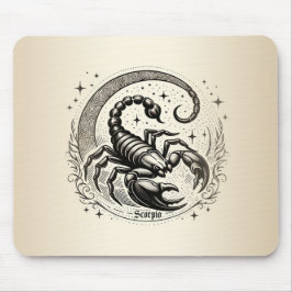 Mousepad Crescente da Lua Escorpião Astrologia Zodíaco Esco