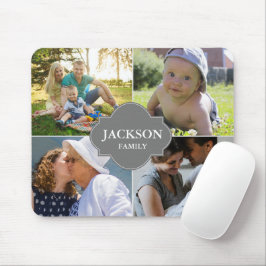 Mousepad Crescente familiar personalizada de colagem de fot
