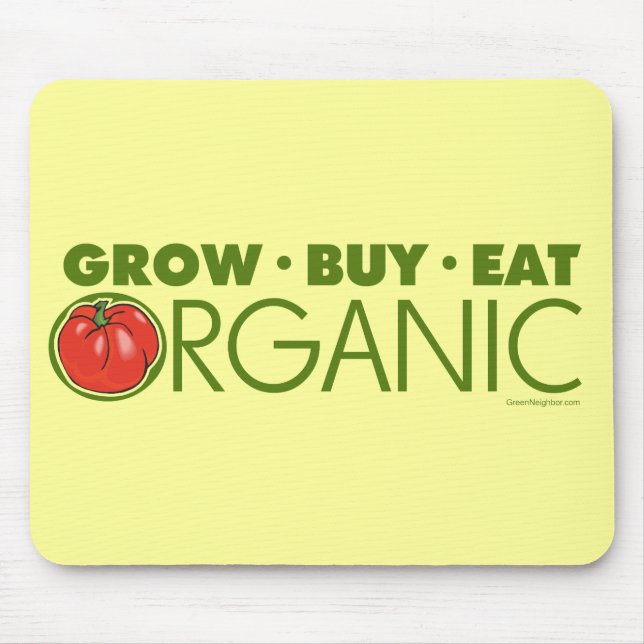 Mousepad Crescer, Comprar, Comer Orgânico (Frente)