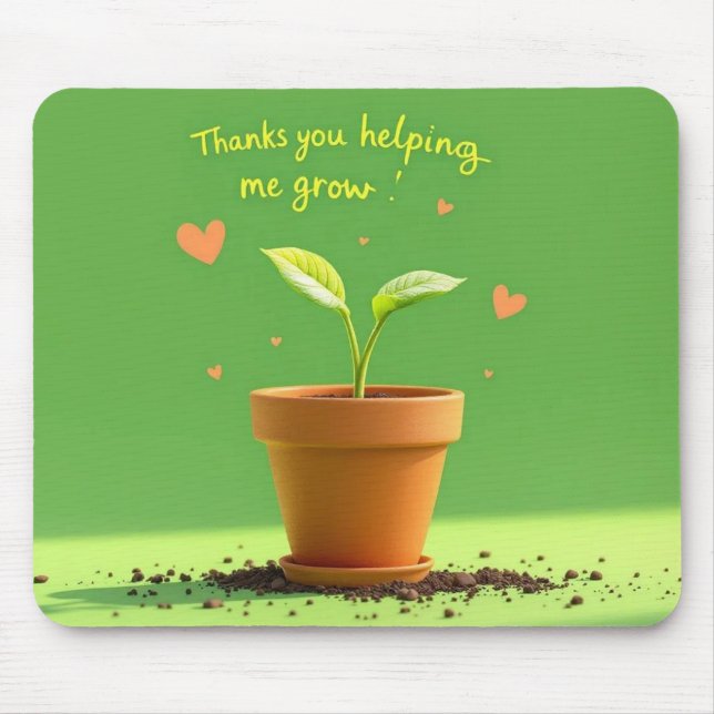 Mousepad Crescimento do professor brilha (Frente)