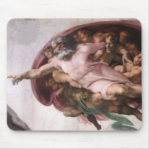 Mousepad Criação de Adão em detalhe