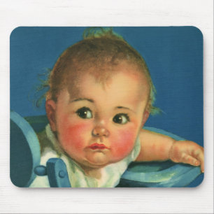 Mousepad Criança Antiga, Bebê Menino ou Menina Fofo em Cade
