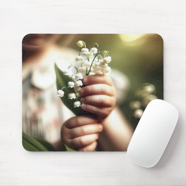 Mousepad Criança com a Lily do Bunch do Vale (Com mouse)