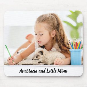 Mousepad Criança com foto animal personalizada moderna