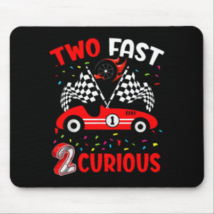 Mousepad Criança dois rápido 2 curioso 2º aniversário dois