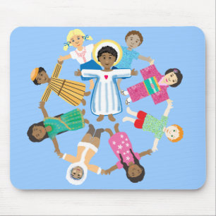 Mousepad Criança Jesus com as crianças de todas as naçõ