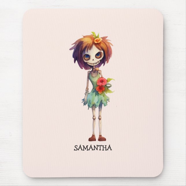 Mousepad Criança Zombie Macabra E Bonita - Adorável Macabre (Frente)