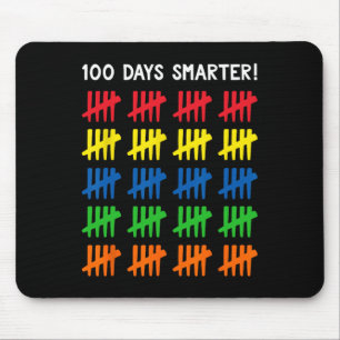 Mousepad Crianças 100 dias de escola 100 Tally Marks